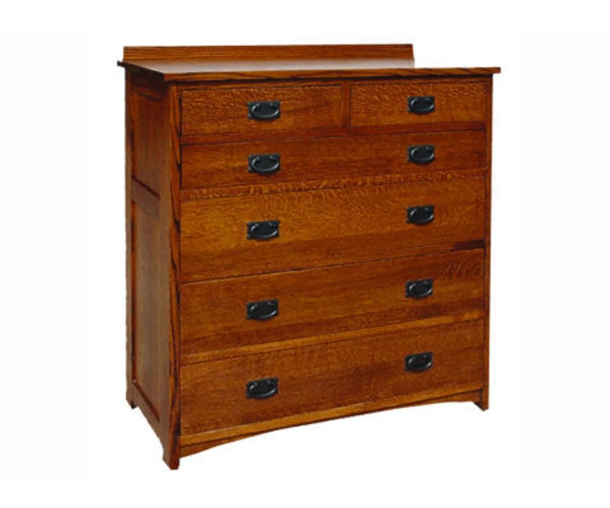 Amish Solid Wood Spanish Mission 6-Drawer Chest