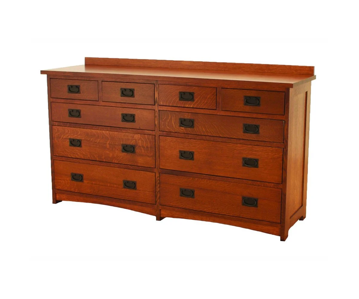 Amish Solid Wood Spanish Mission Dresser 35"