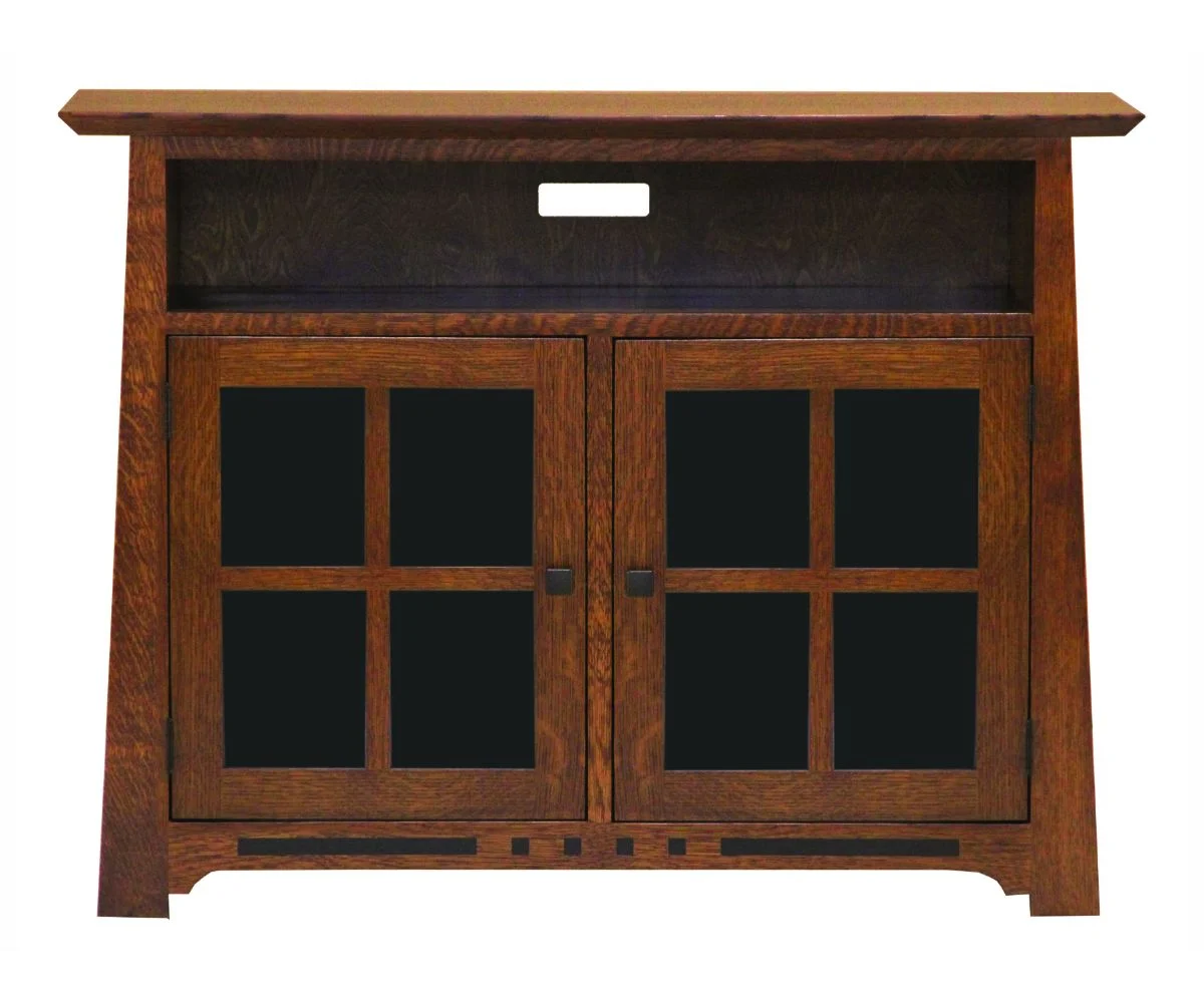 Amish Solid Wood Van Nuys 2-Door TV Console