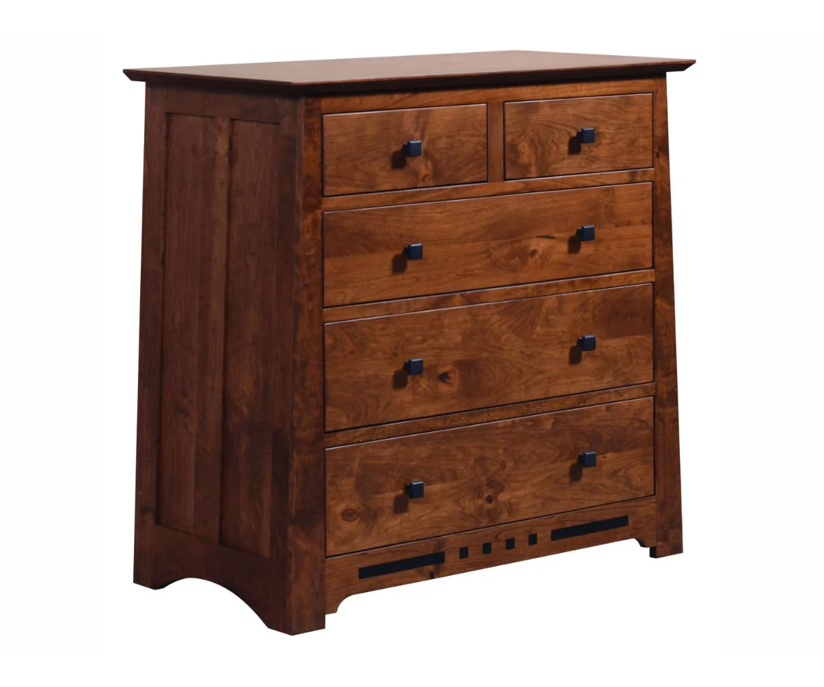 Amish Solid Wood Van Nuys 5-Drawer Chest