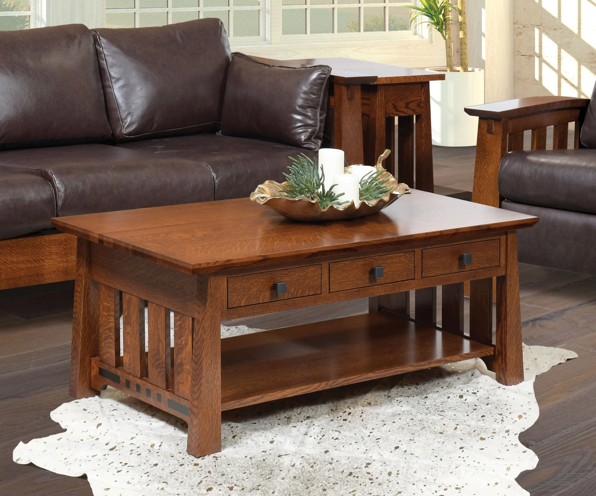 Amish Solid Wood Van Nuys Coffee Table