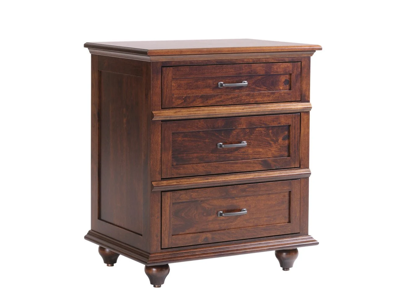 Amish Solid Wood West Point 3-Drawer Nightstand