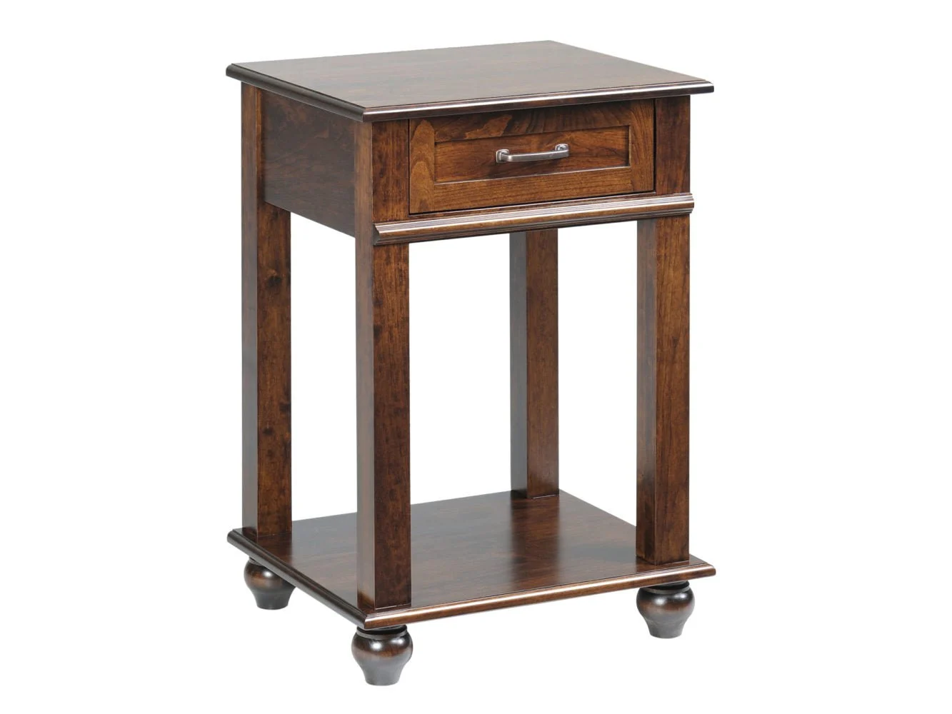 Amish Solid Wood West Point Open Nightstand