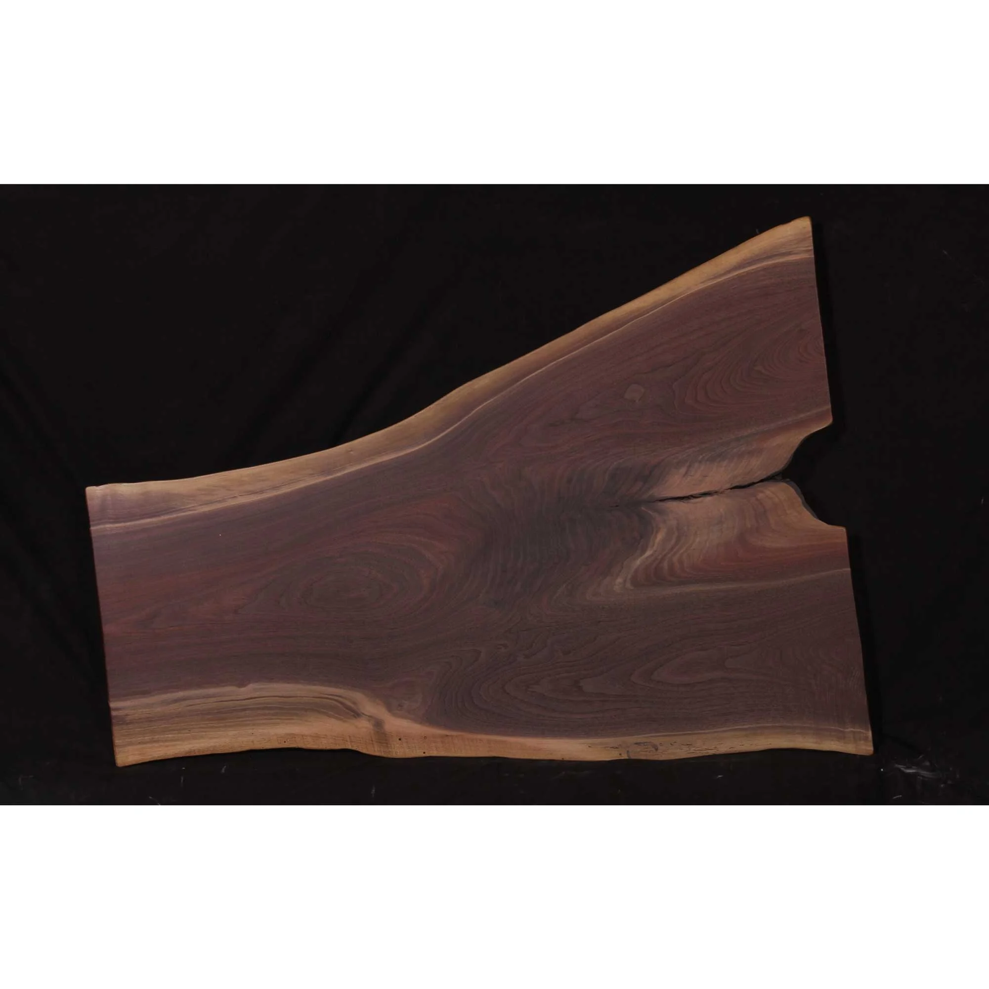 Amish Walnut 19" - 38" wide x 52" long x 2" thick Retangular Live Edge Coffee Table Slab