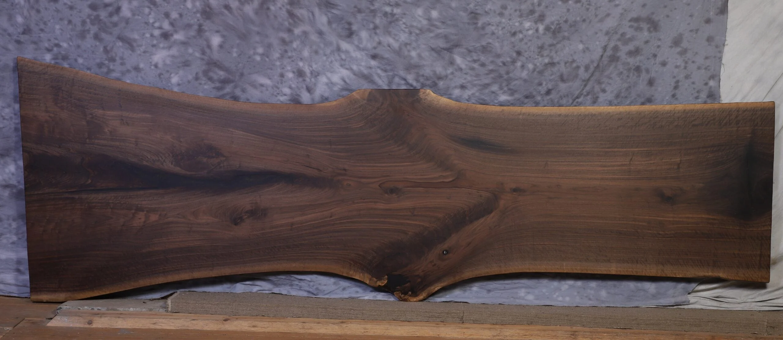 Amish Walnut 32" - 48" wide x 144" long x 1 ½" thick Live Edge Slab
