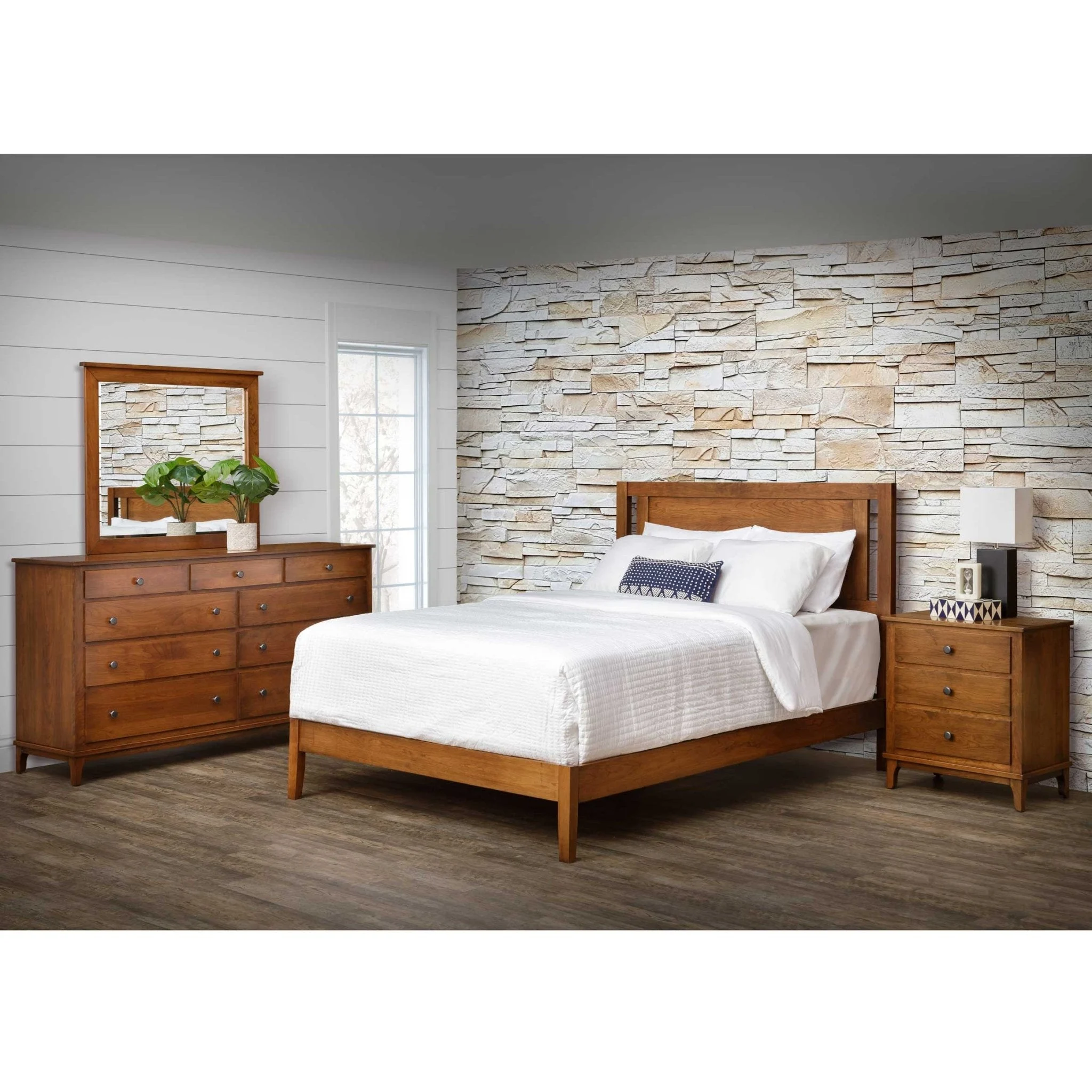 Amish Wynmoor 4pc Modern Shaker Bedroom Set
