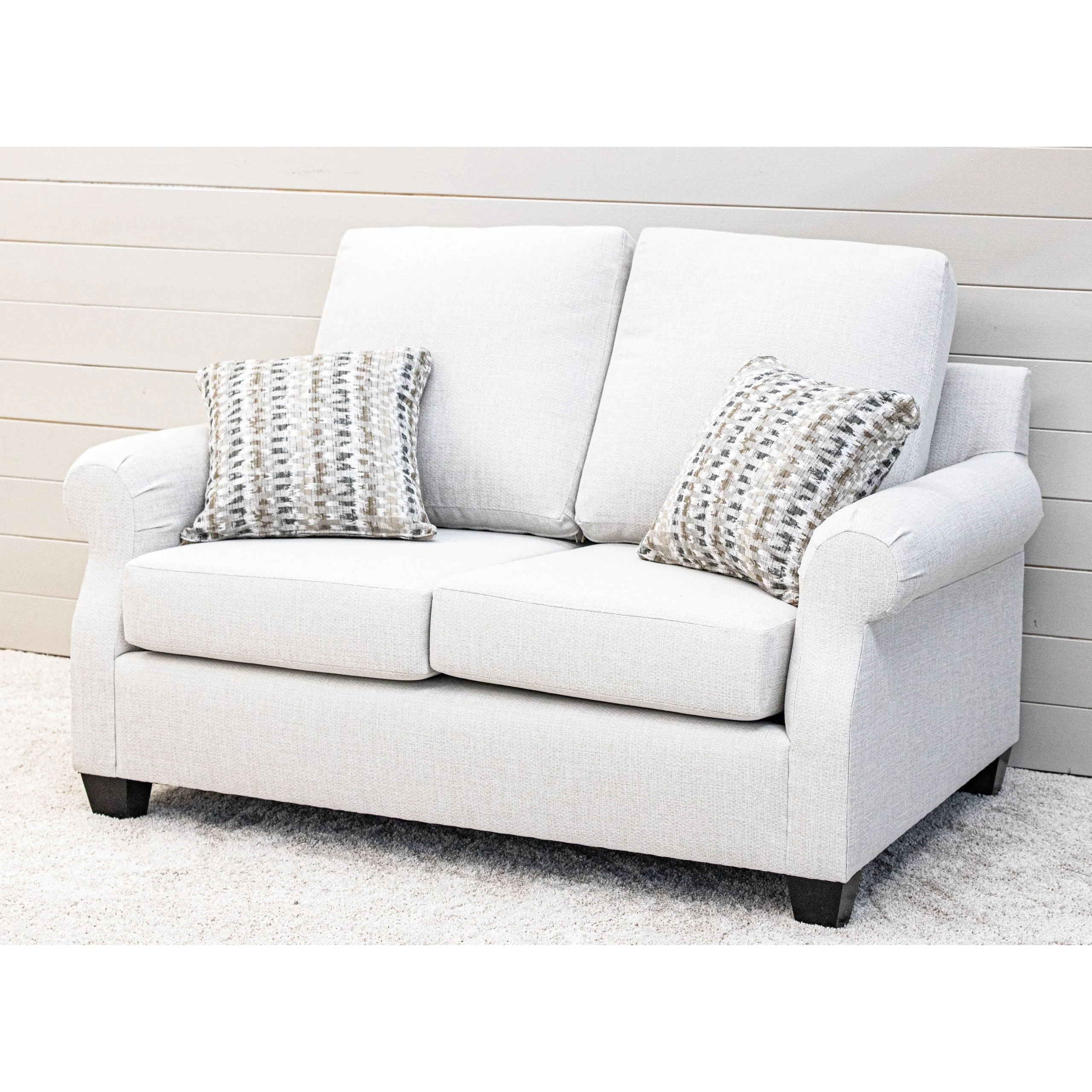 Anaheim White Stationary Loveseat | R1-87