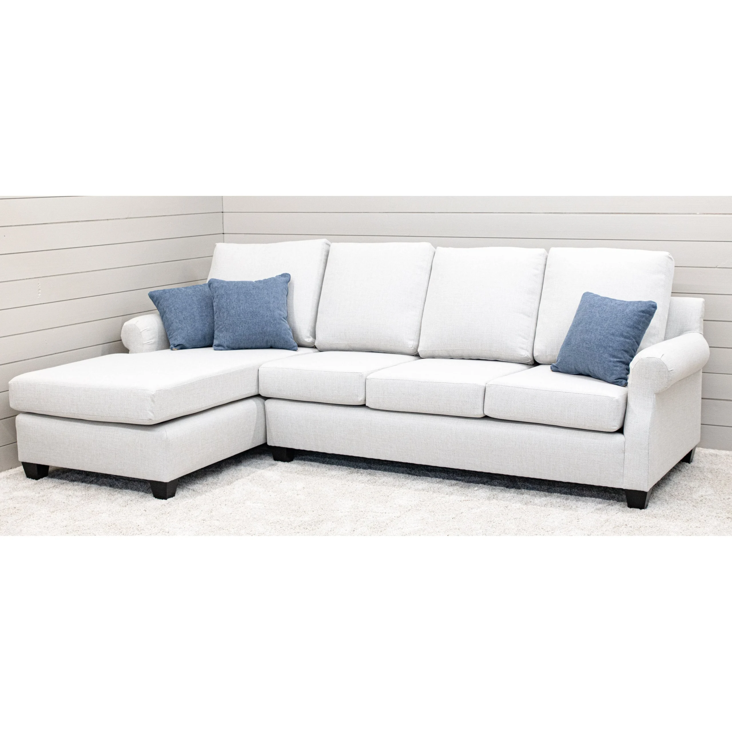 Anaheim White Stationary Sofa with Chaise | R1-87