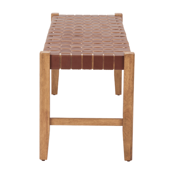 Bandini Brown Leather Bench | Heroic Master Suite Anchor