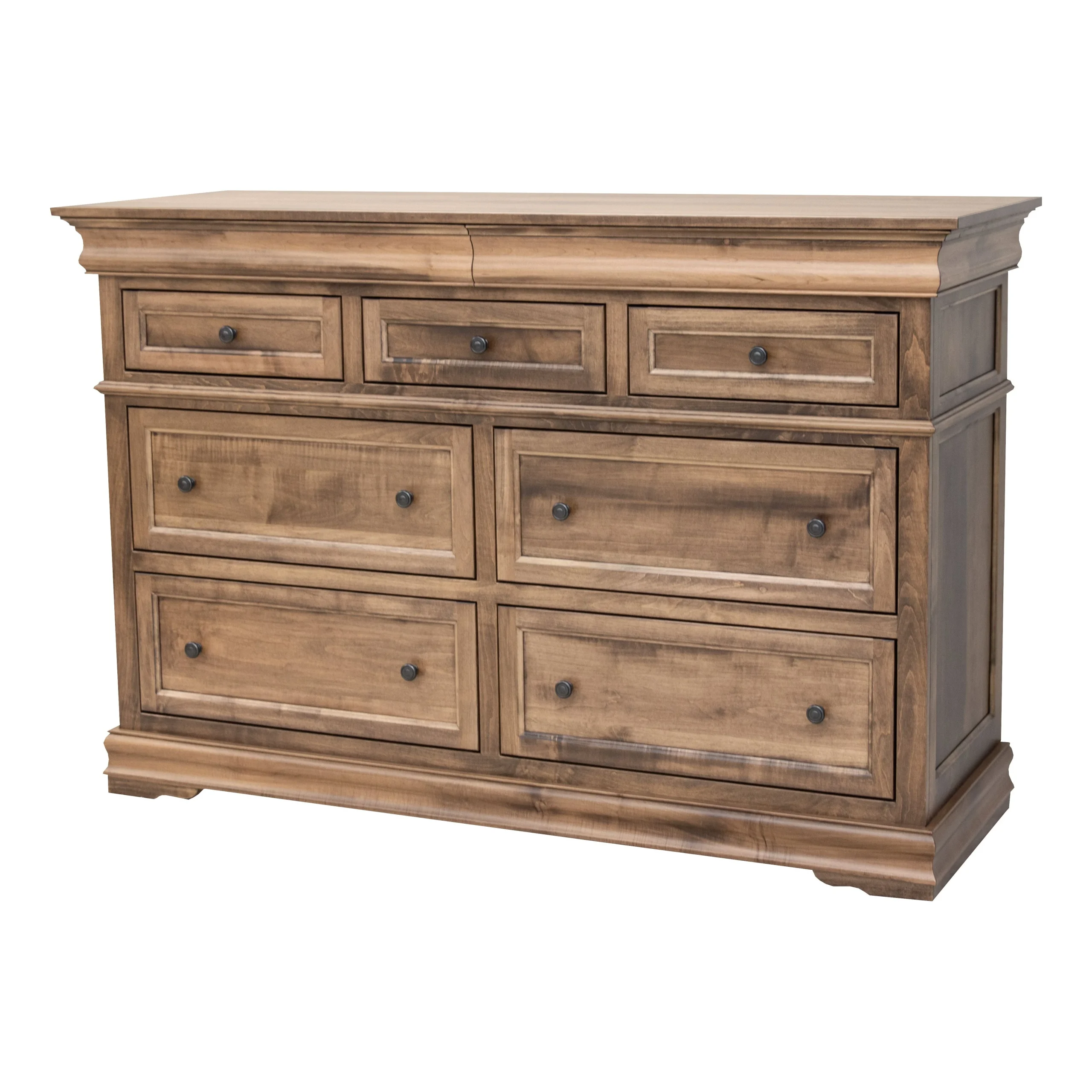 Belmont Maple Wood 7-Drawer Tall Dresser | CO