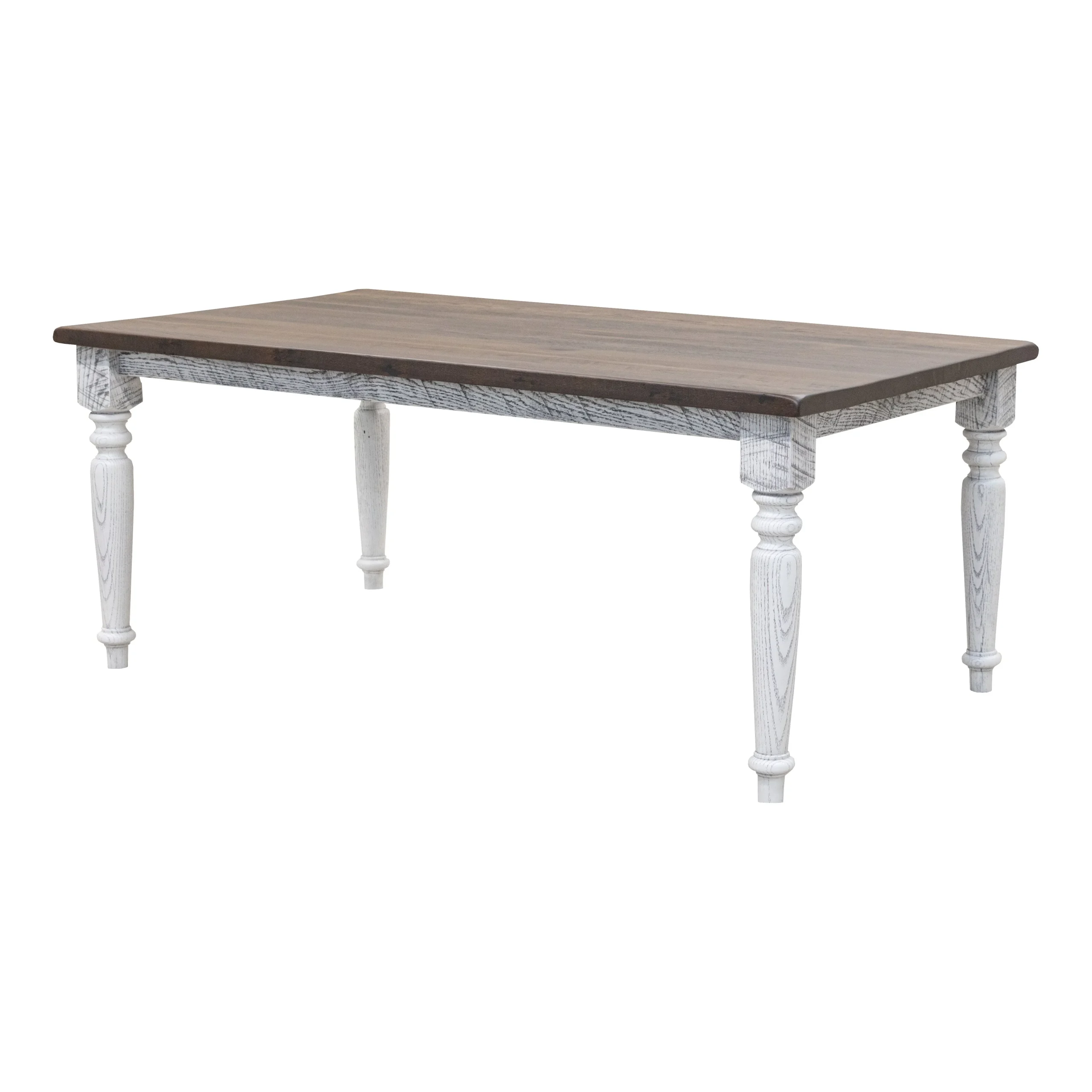 Belmont Reclaimed White & Wood Dining Table | TW&SP