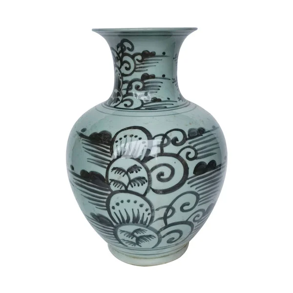 Black Wildflower Porcelain Vase By Legends Of Asia
