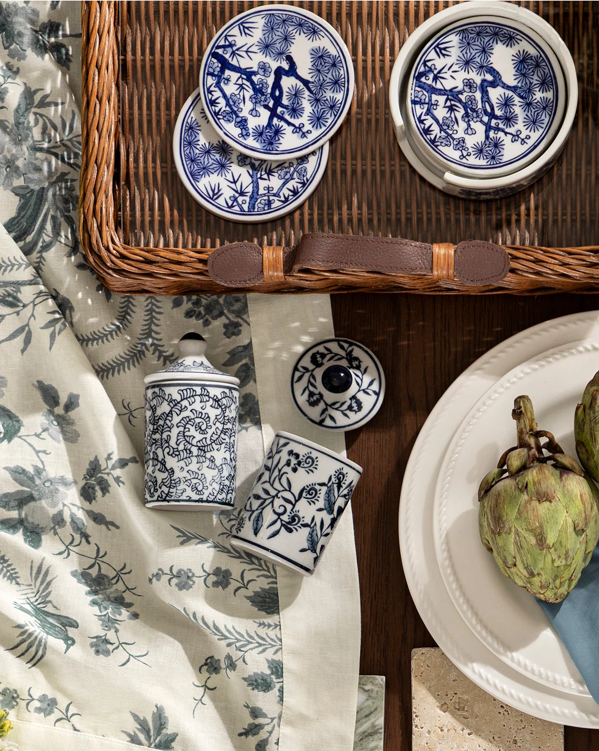 Blue & White Coasters (Set of 6)