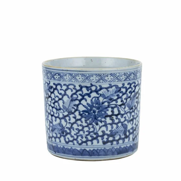 Blue & White Porcelain Climbing Vines Orchid Pot