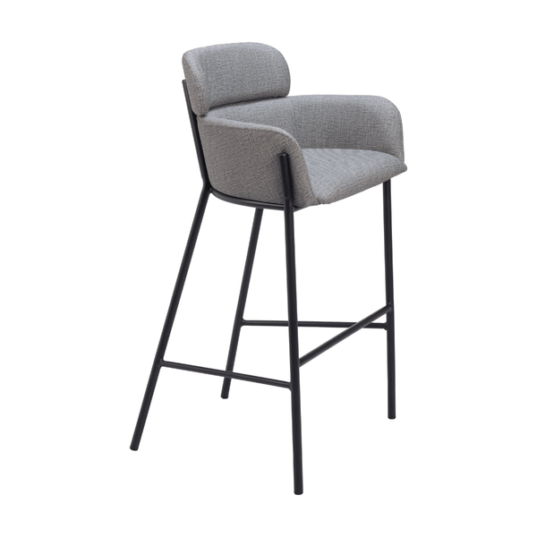 Bremor Barstool Slate Gray | Steel Stool