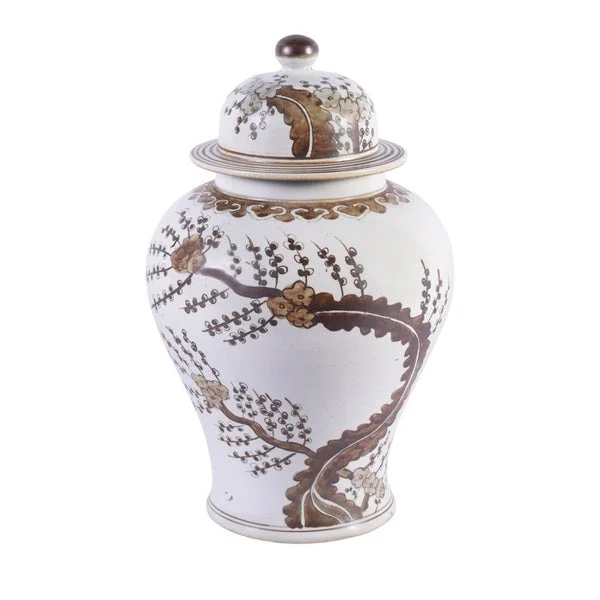 Brown Hong Wu Temple Jar Plum Blossom Motif By Legends Of Asia