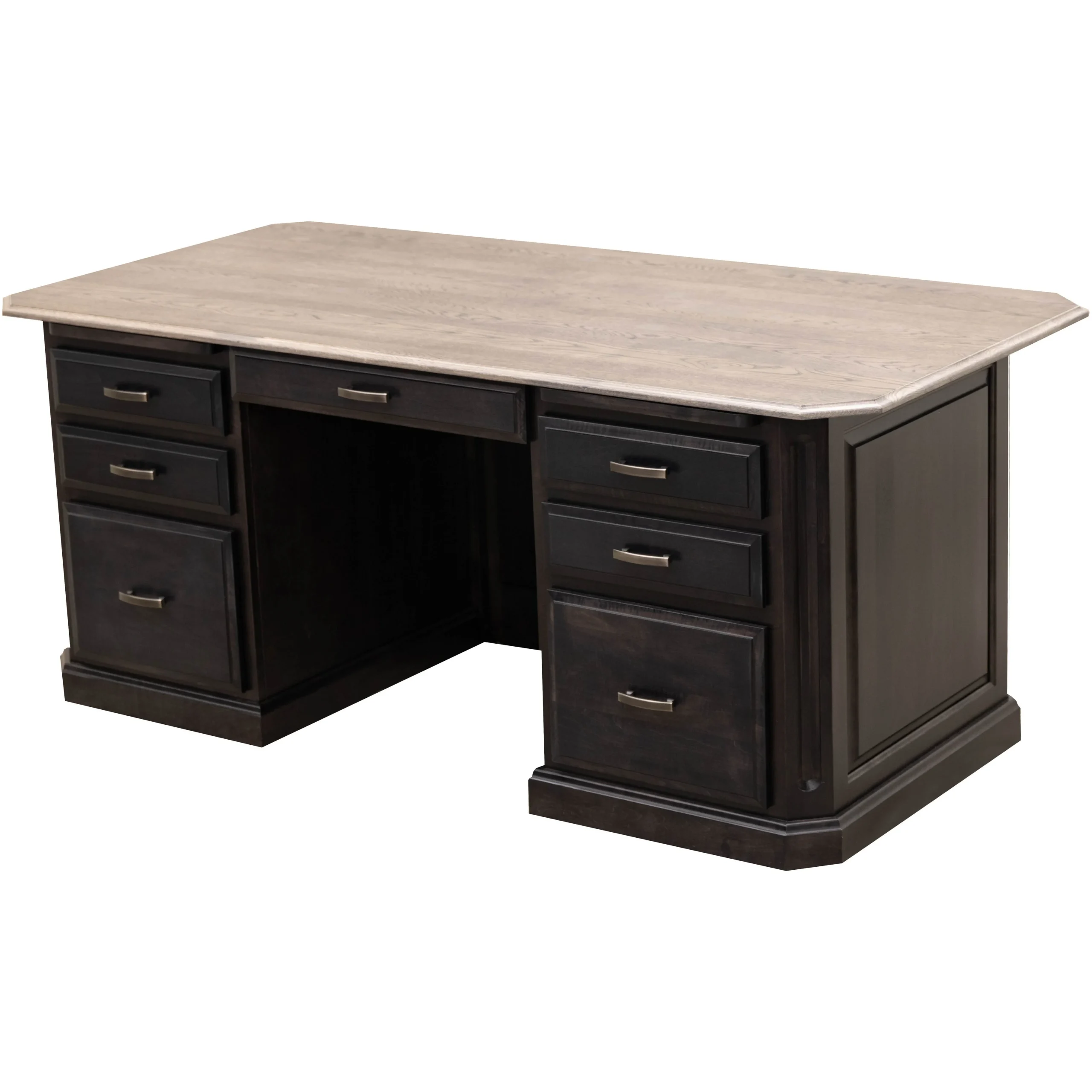Buckingham Black & Wood Executive Desk | M-DK&RWO-GRB