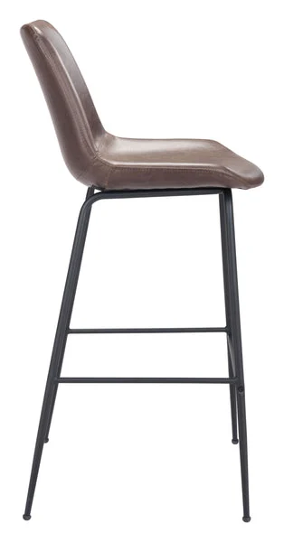 Byron Barstool Brown | Industrial Mid-Century Urban Seating