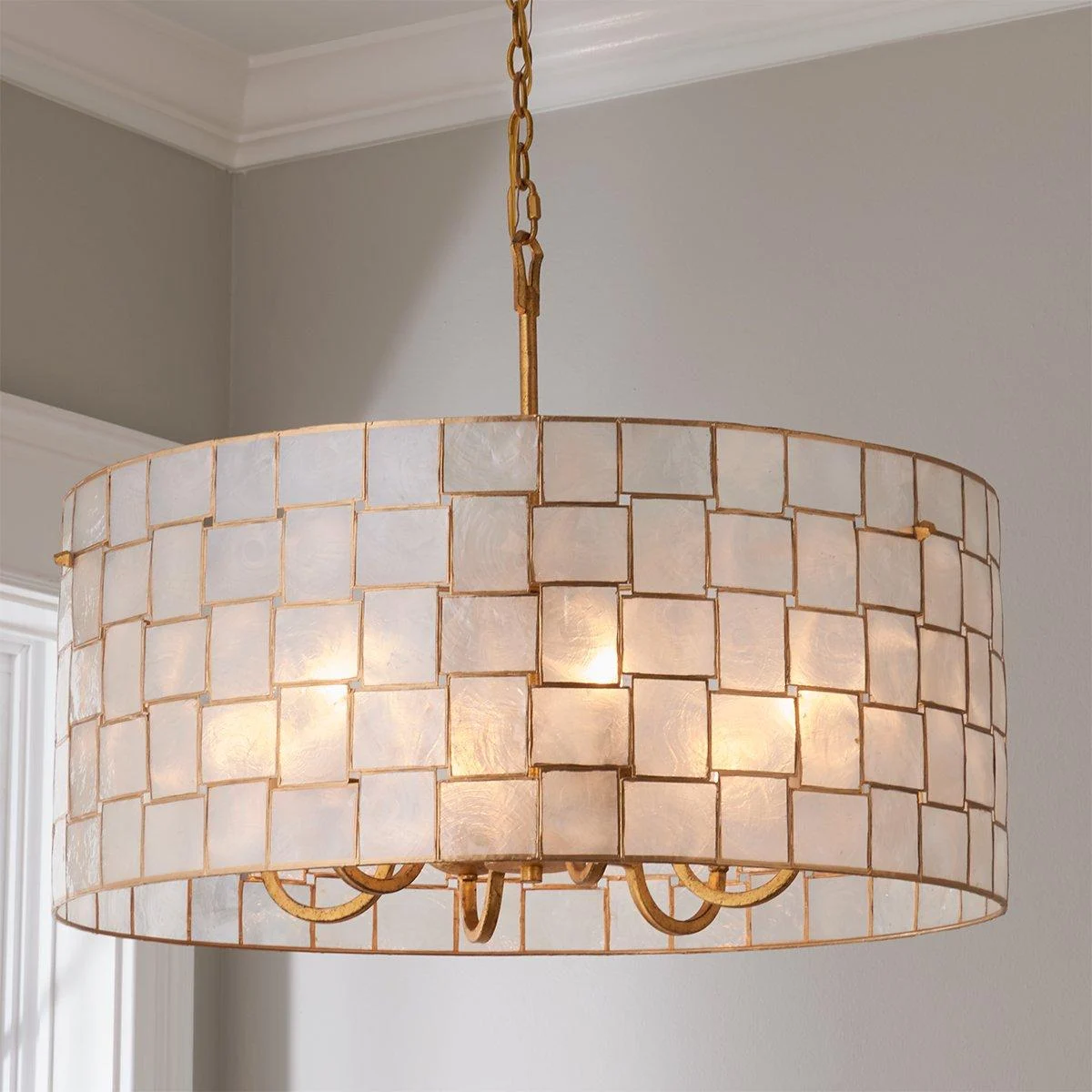 Captiva Shaken Shell Chandelier