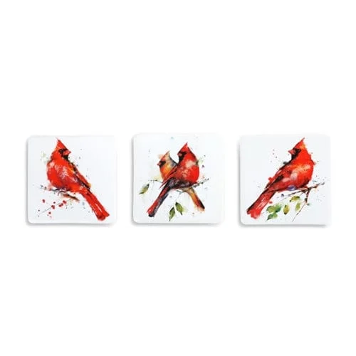 Cardinal, Hummingbirds or Bee & Flowers Magnet Sets By Dean Crouser *