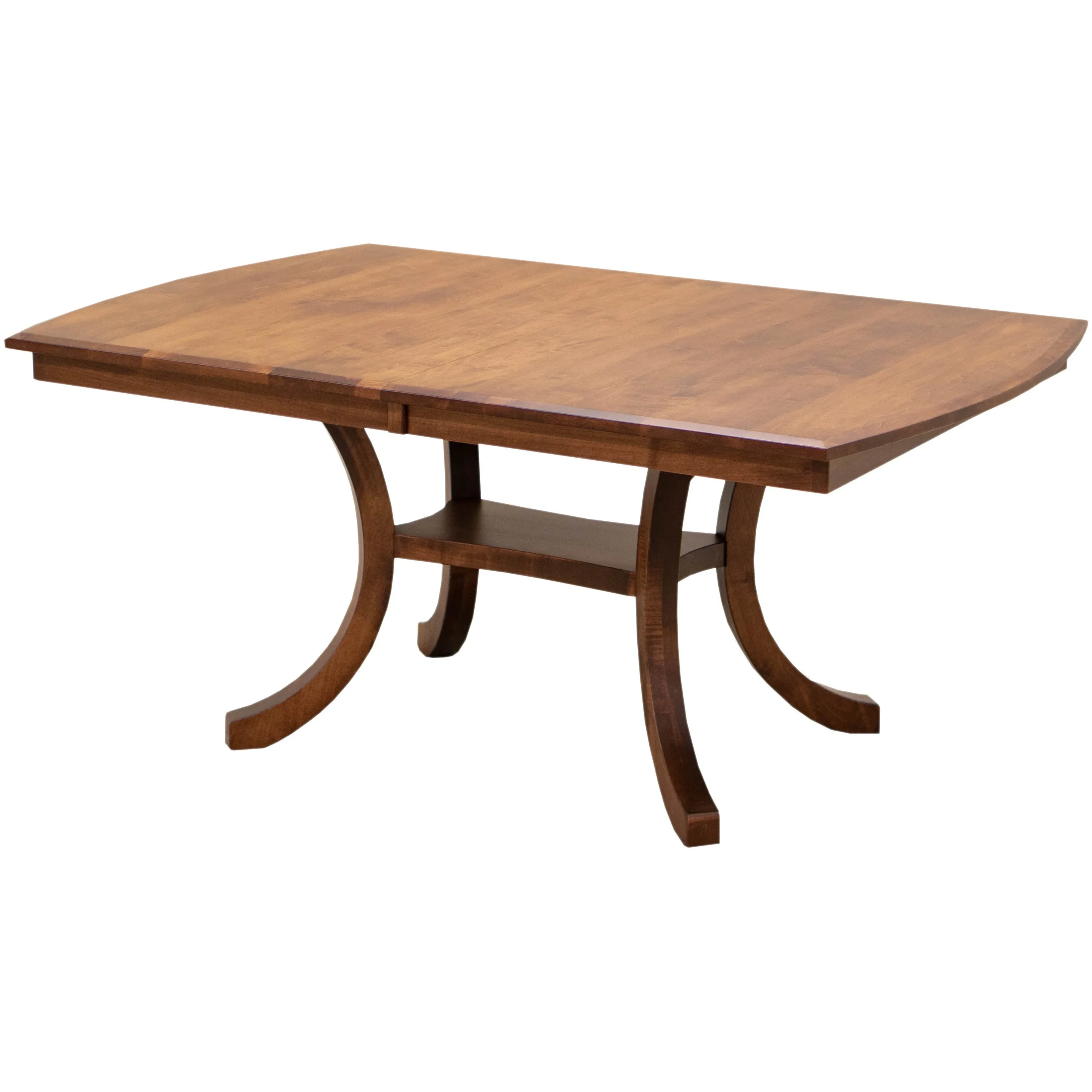 Carlisle Double Pedestal Maple Wood Amish Extending Dining Table | BOS