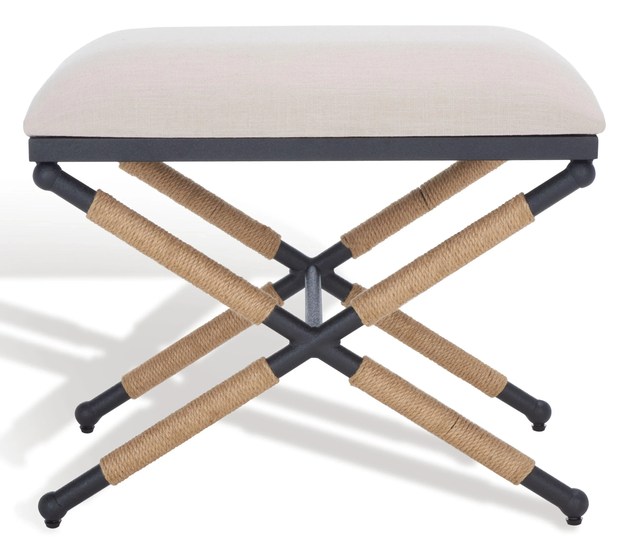 Carmelo Hemp Wrapped Ottoman