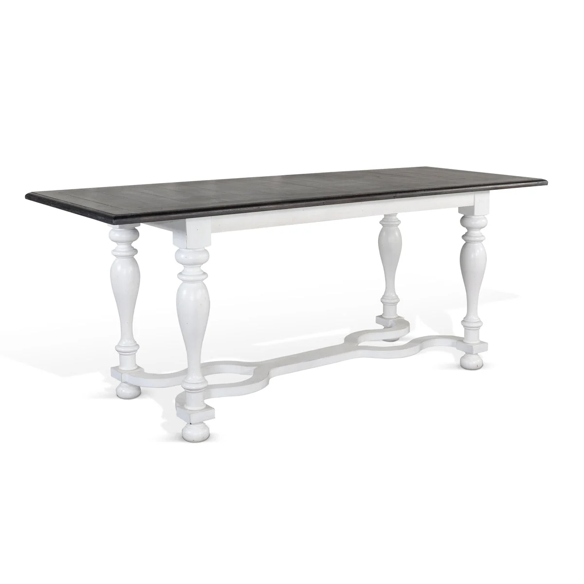 Carriage House - Friendship Table - White / Dark Brown