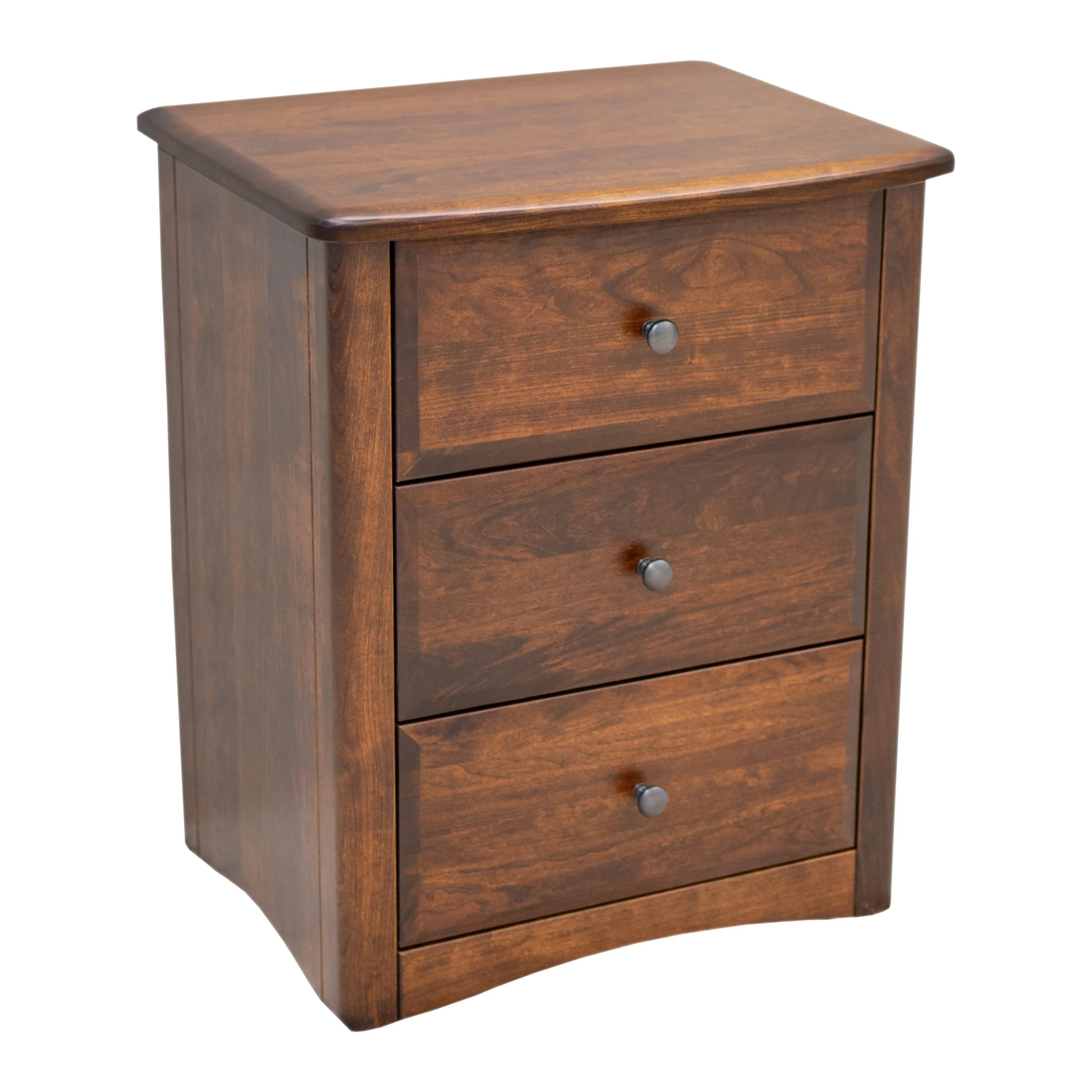 Carrington Cherry Wood 3-Drawer Nightstand | GB
