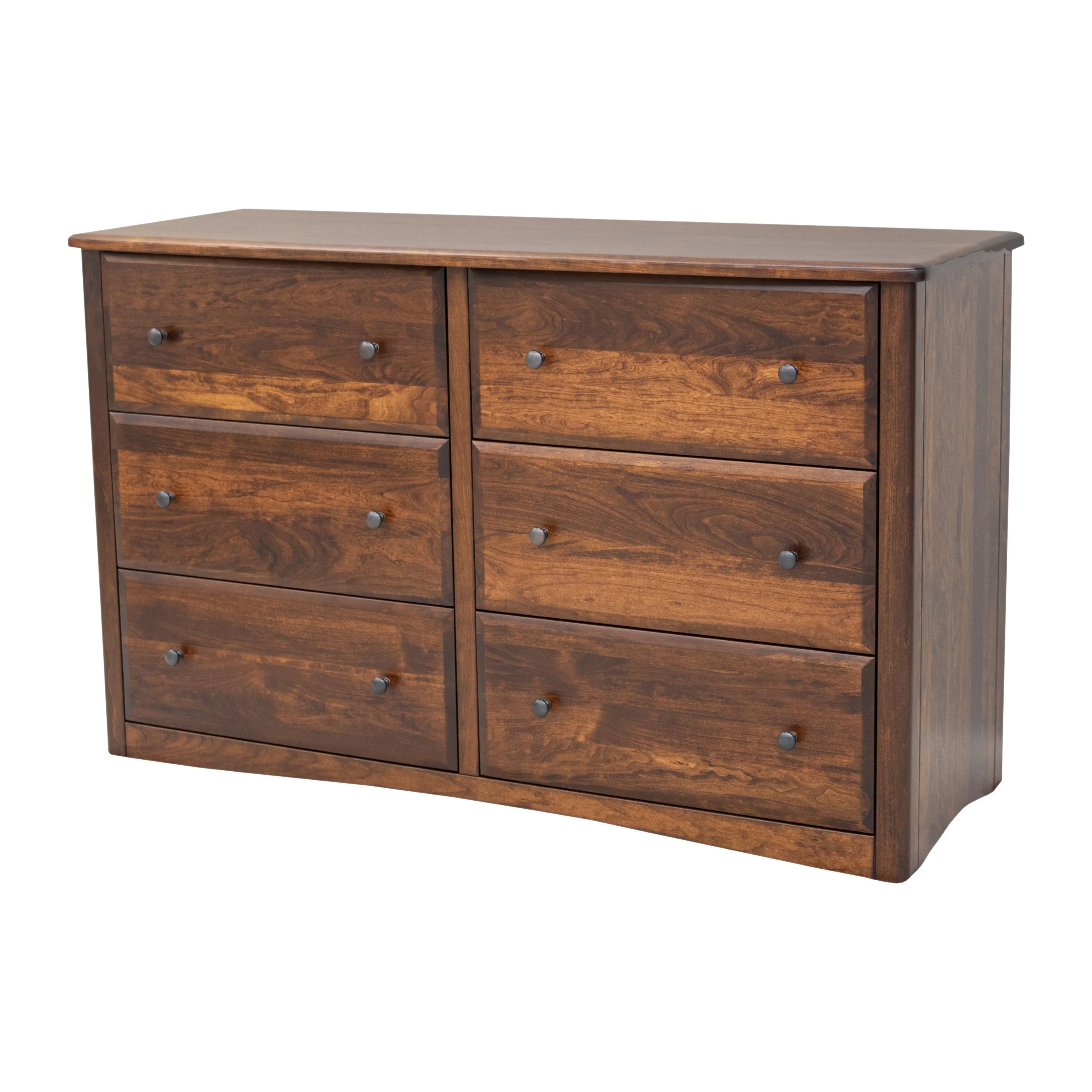 Carrington Cherry Wood 6-Drawer Low Dresser | GB