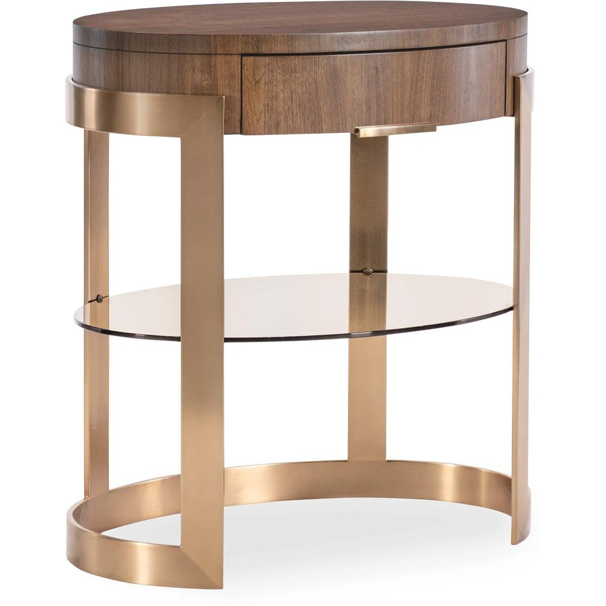 Cecily Side Table - Glass and Metal