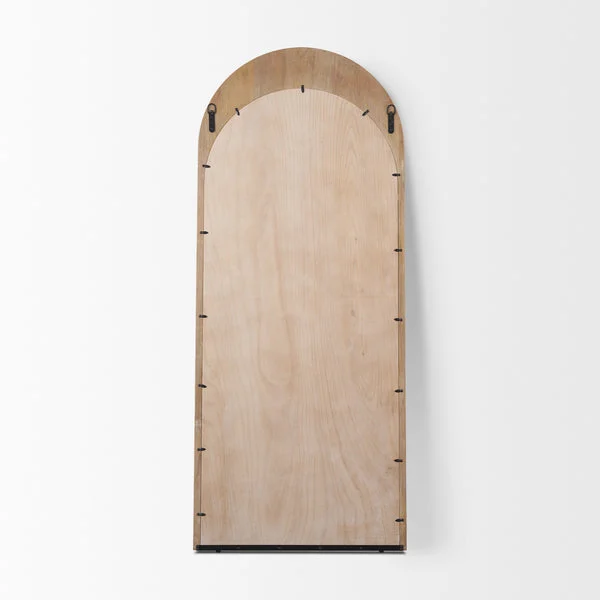 Celeste Wood Arched Floor Mirror | Full-Length Arched Wall Mirror