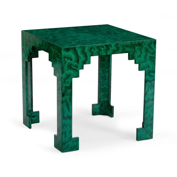 Chelsea House Cut Corner Table, Malachite Green or White