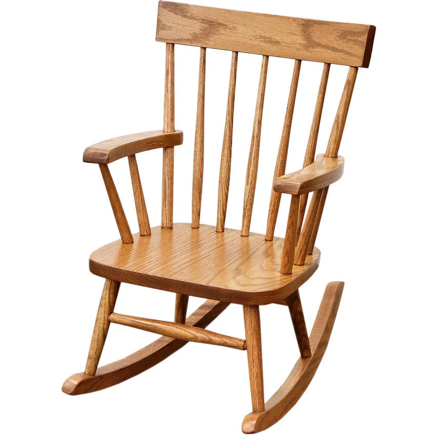 Child's Oak Wood Comb Back Rocker | FW