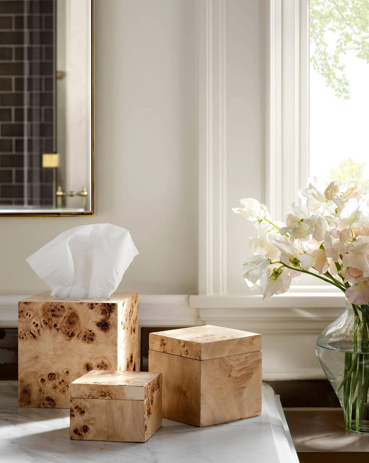 Chilton Burl Tissue Box Cover