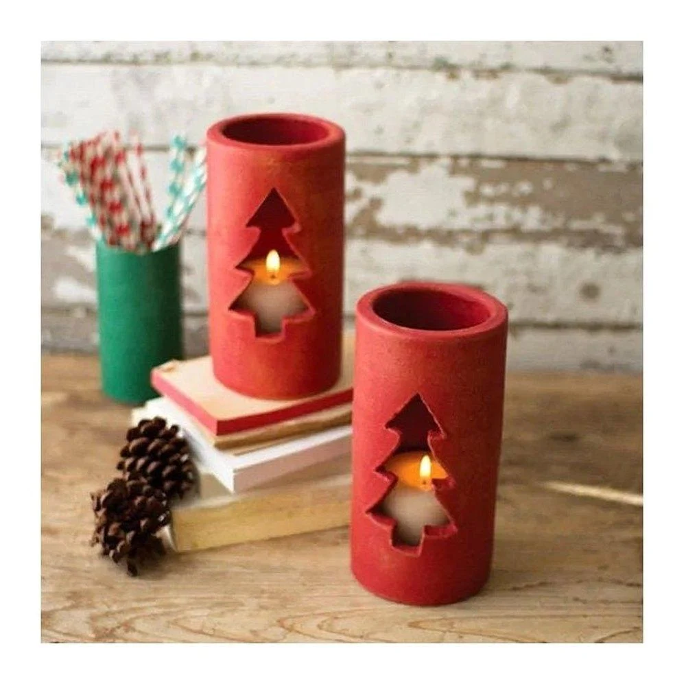 Christmas Tree ClayLuminary ~ Set of 6