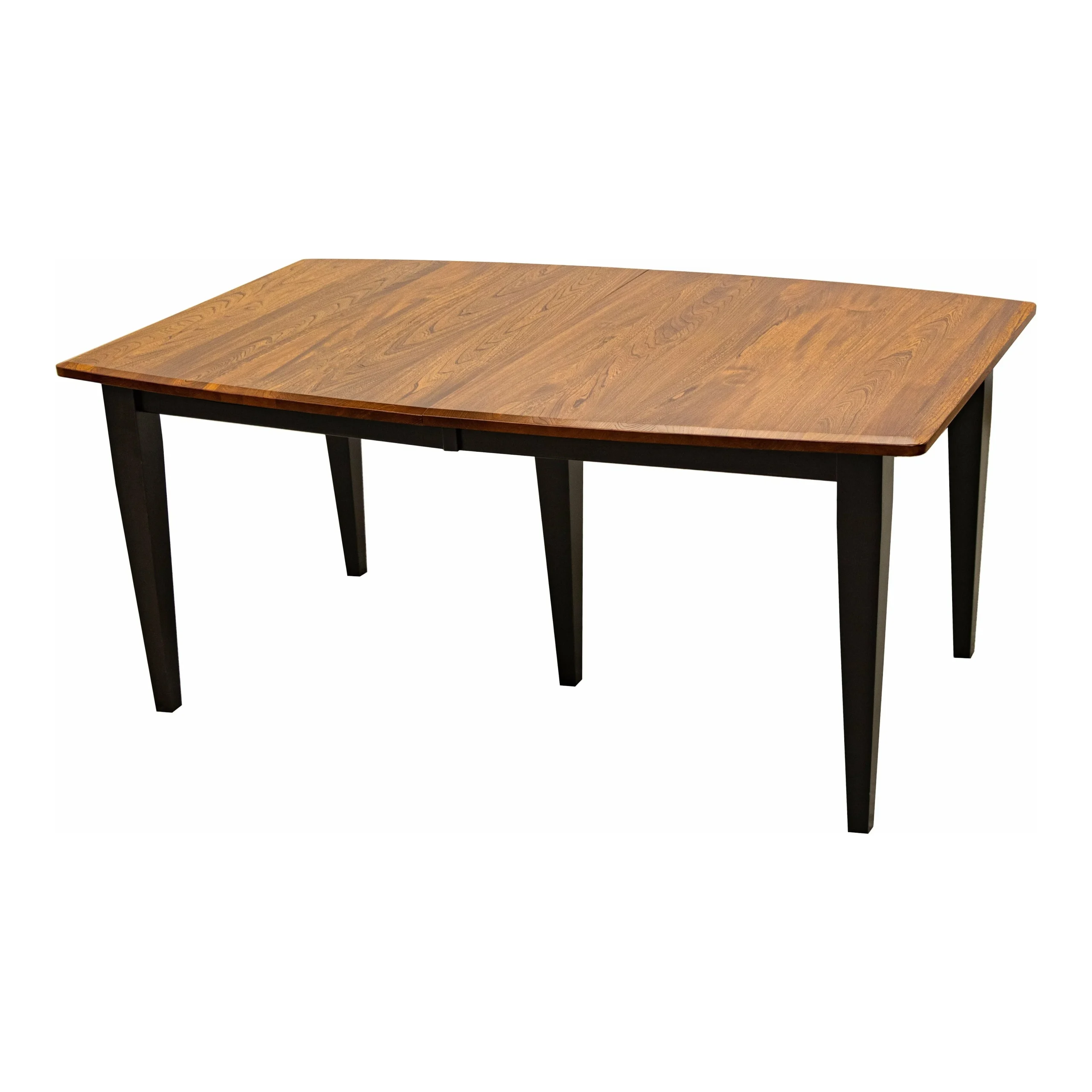 Classic Shaker Amish Extending Dining Table with Black Legs | M-EB&E-MC