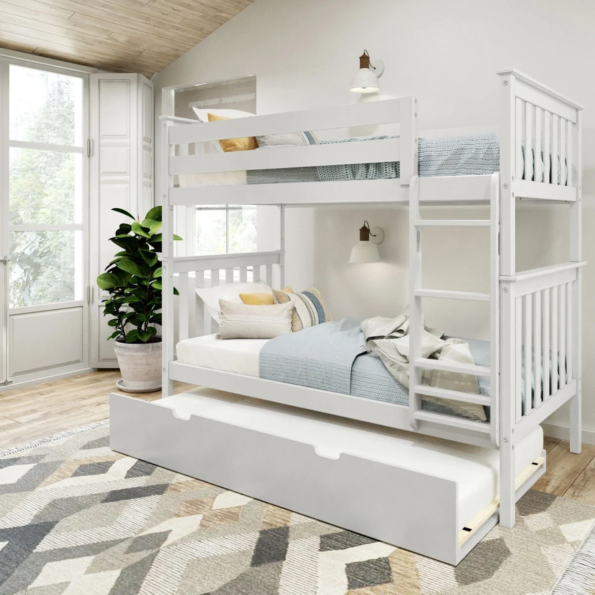 Classic Twin over Twin Bunk Bed + Trundle