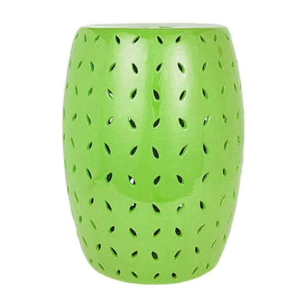 Coin Carving Garden Stool Lime Green By Legends Of Asia