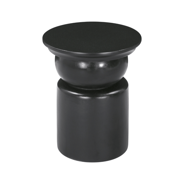 Colombo Side Table Black | Steel Frame & Deep Black Tonal Surface