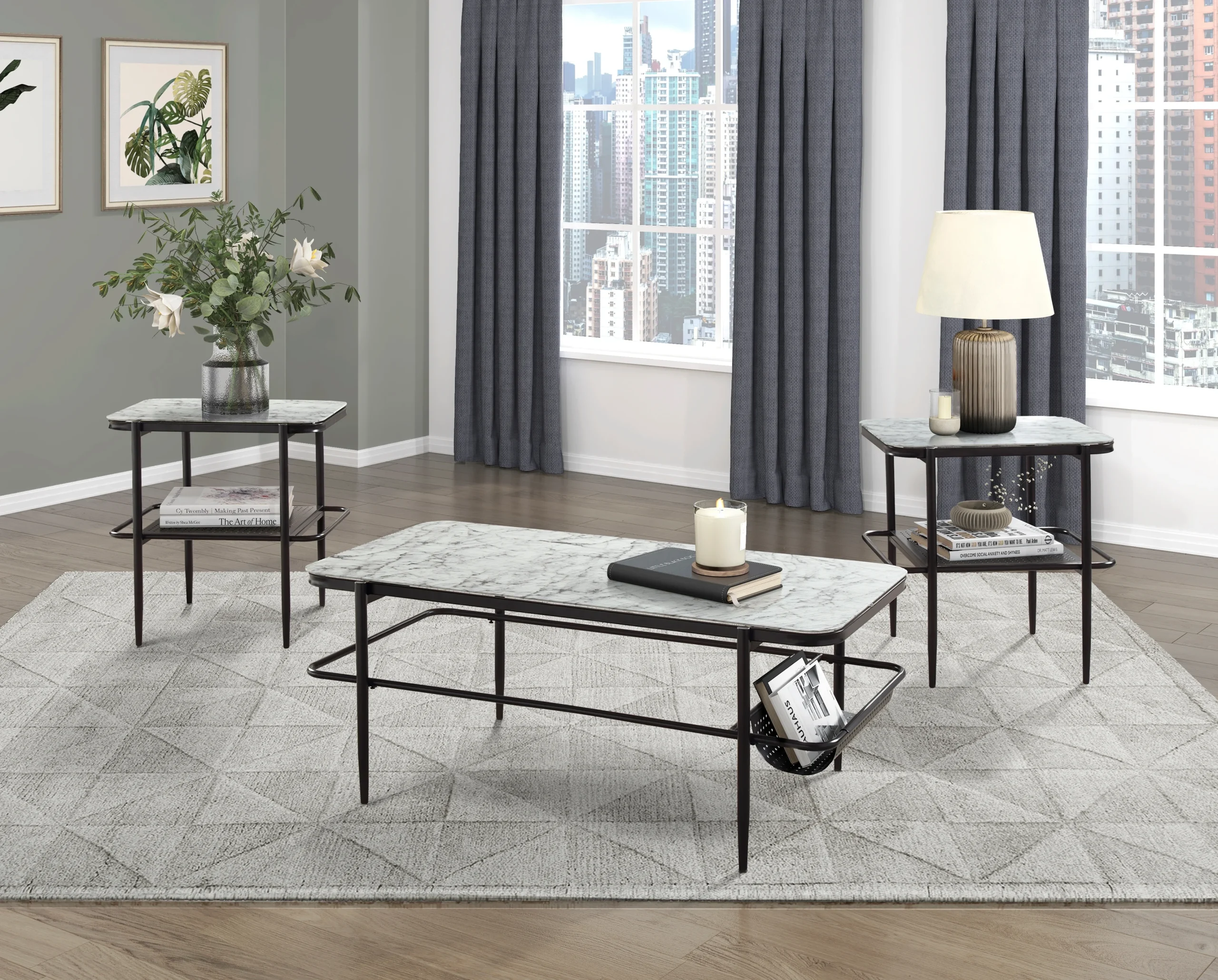 Contemporary 3-Piece Pack Occasional Set