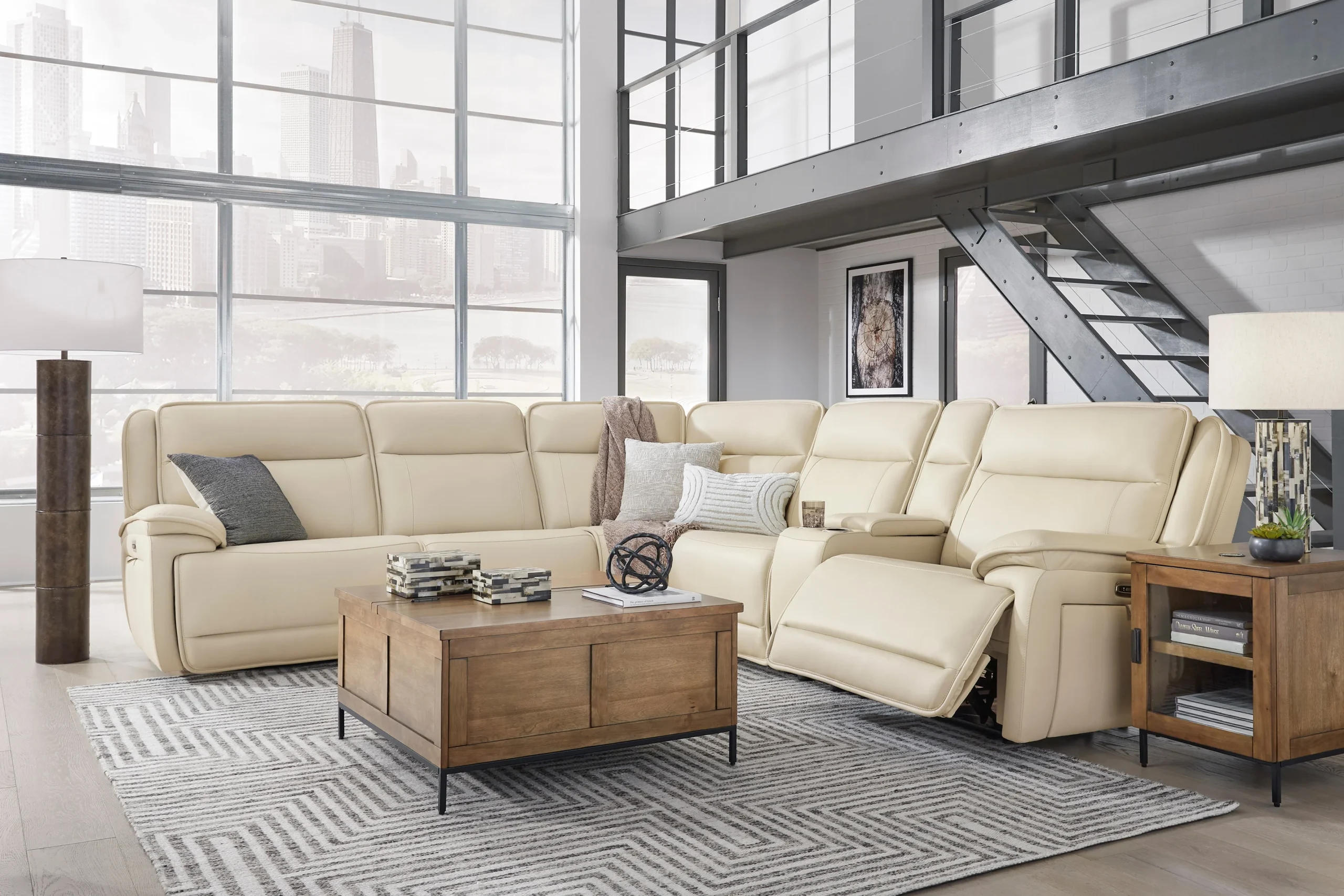 Contemporary 6-Piece Power Reclining Sectional