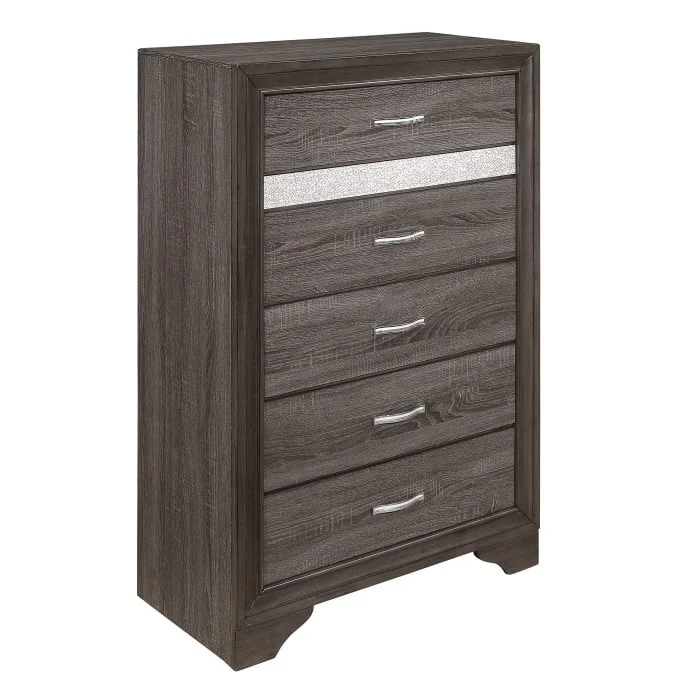 Contemporary Bedroom Chest with Hidden Felt-Lined Jewelry Drawer
