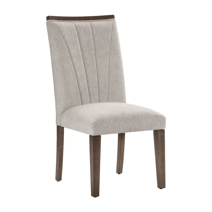 Contemporary Upholstered Side Chair with Channel Tufting