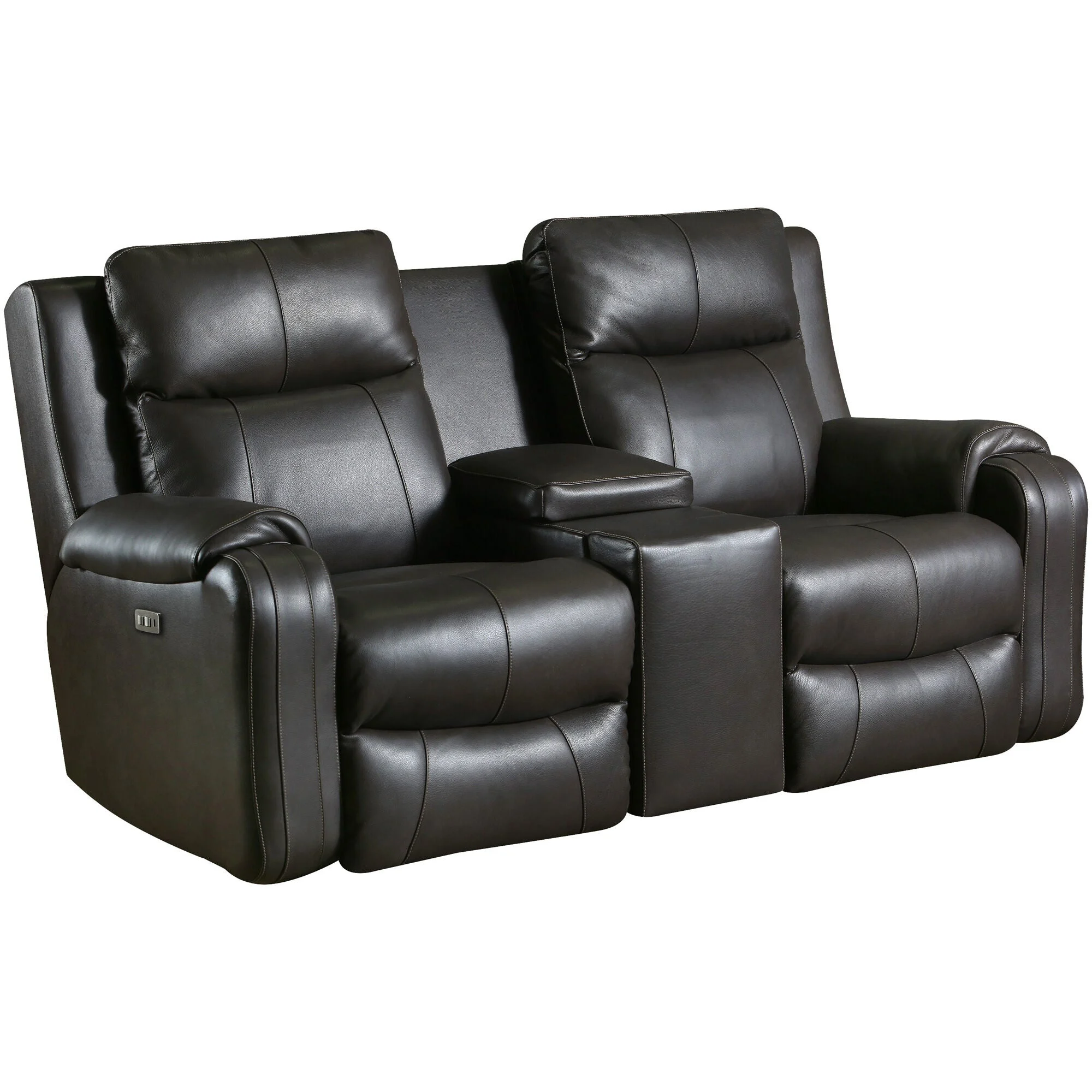Contour Leather Power+ Reclining Next Level Console Loveseat