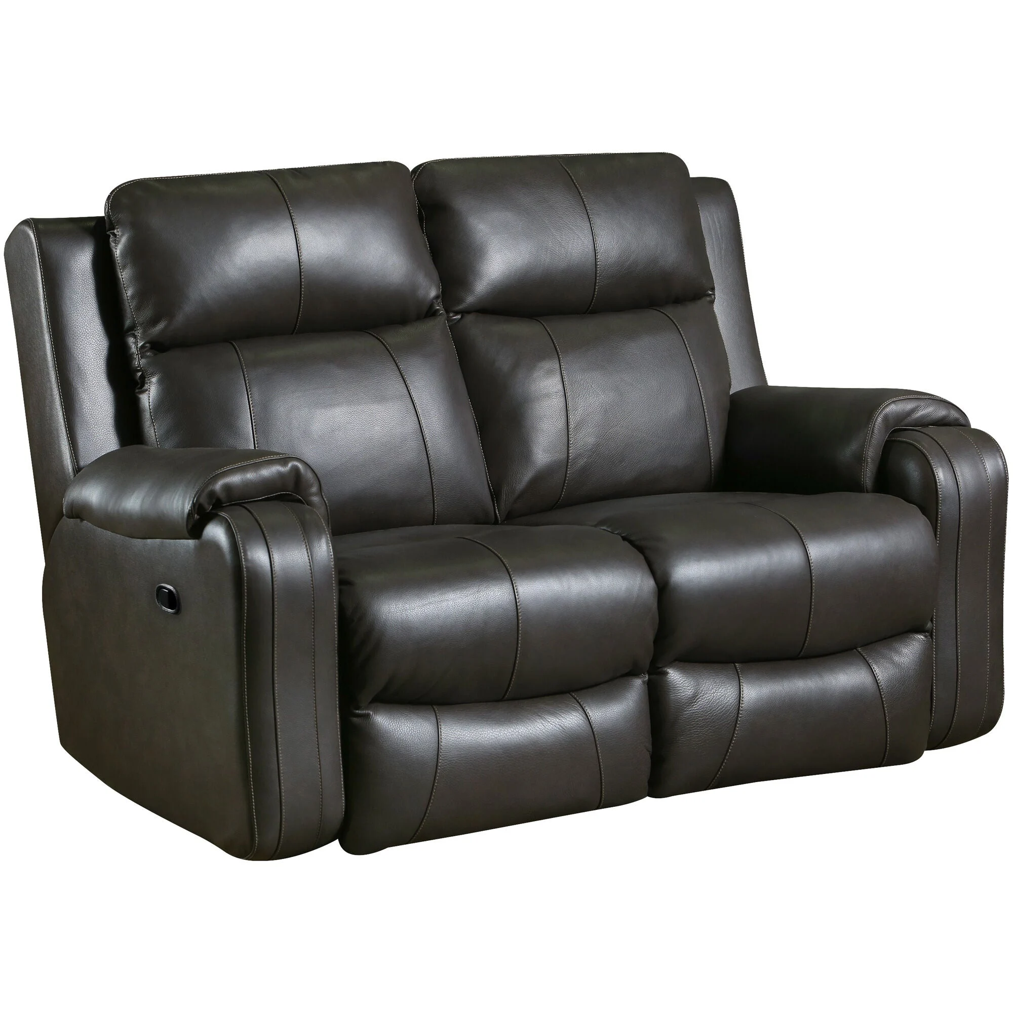 Contour Leather Reclining Loveseat