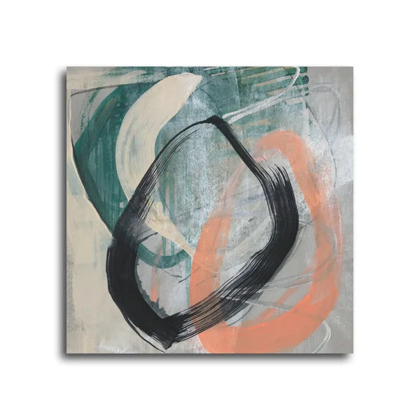 Converging Loops II Mixed Media Art | 40x40 Square Heroic Anchor | Elite Maison