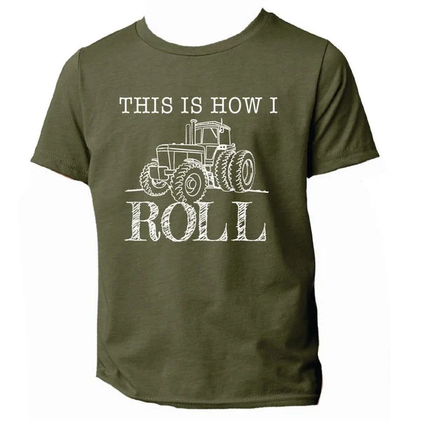 Country Boys "This is How I Roll" Tractor T-Shirt Green*
