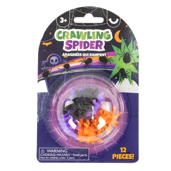 Creepy Crawling Spider Toy Black, Orange & Purple Crawling Critters!
