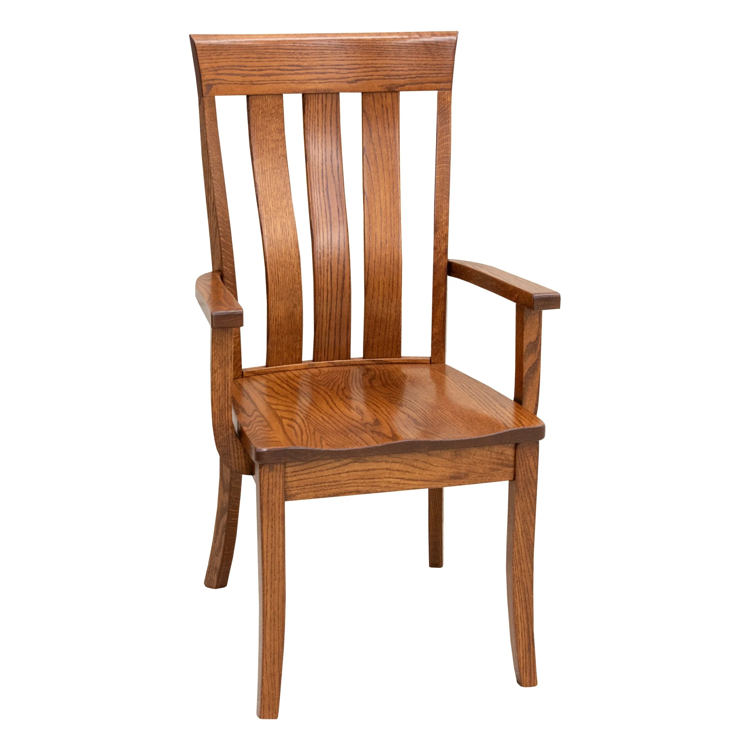 Curlew Oak Wood Amish Arm Dining Chair | MC