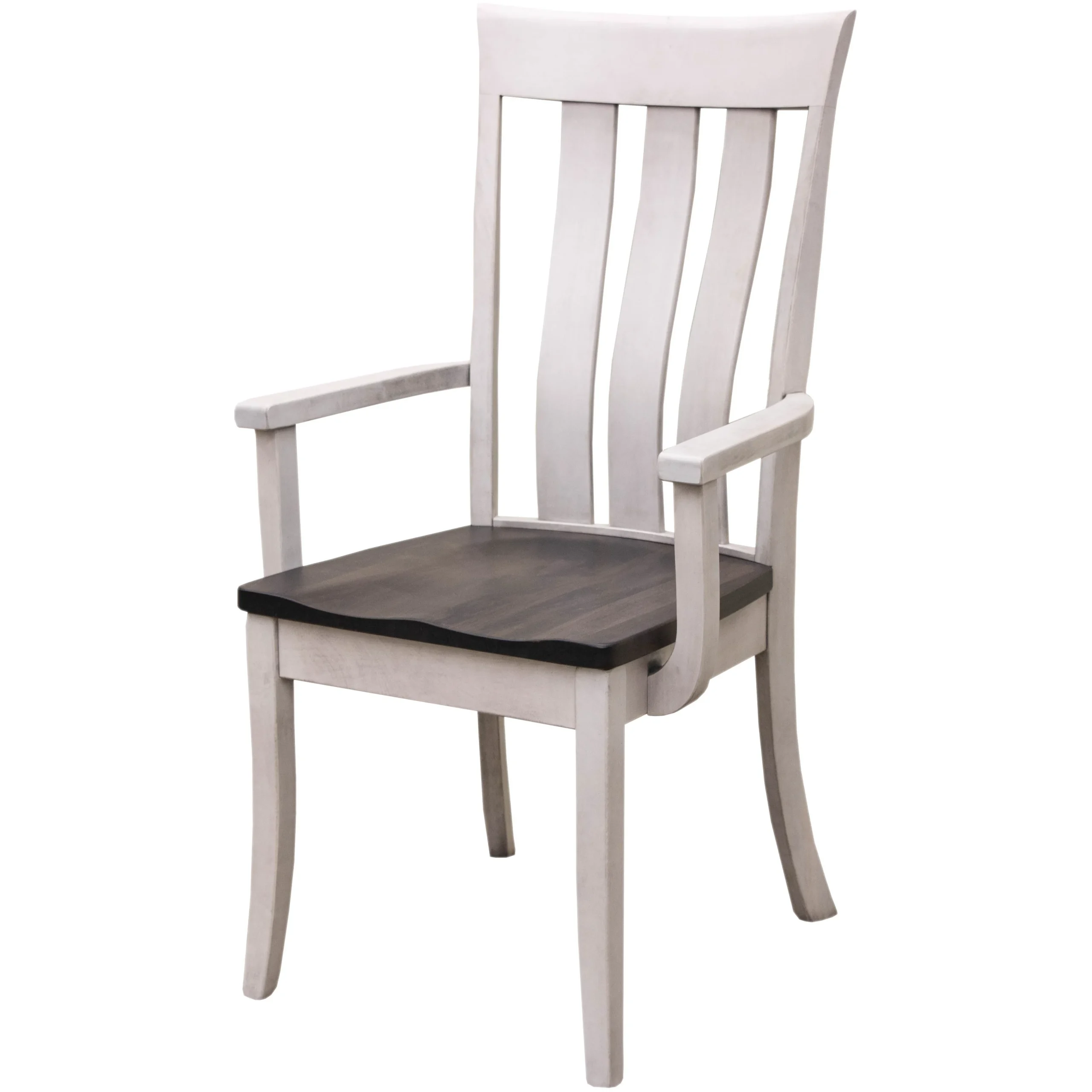 Curlew White & Wood Amish Arm Dining Chair | M-AV&GS